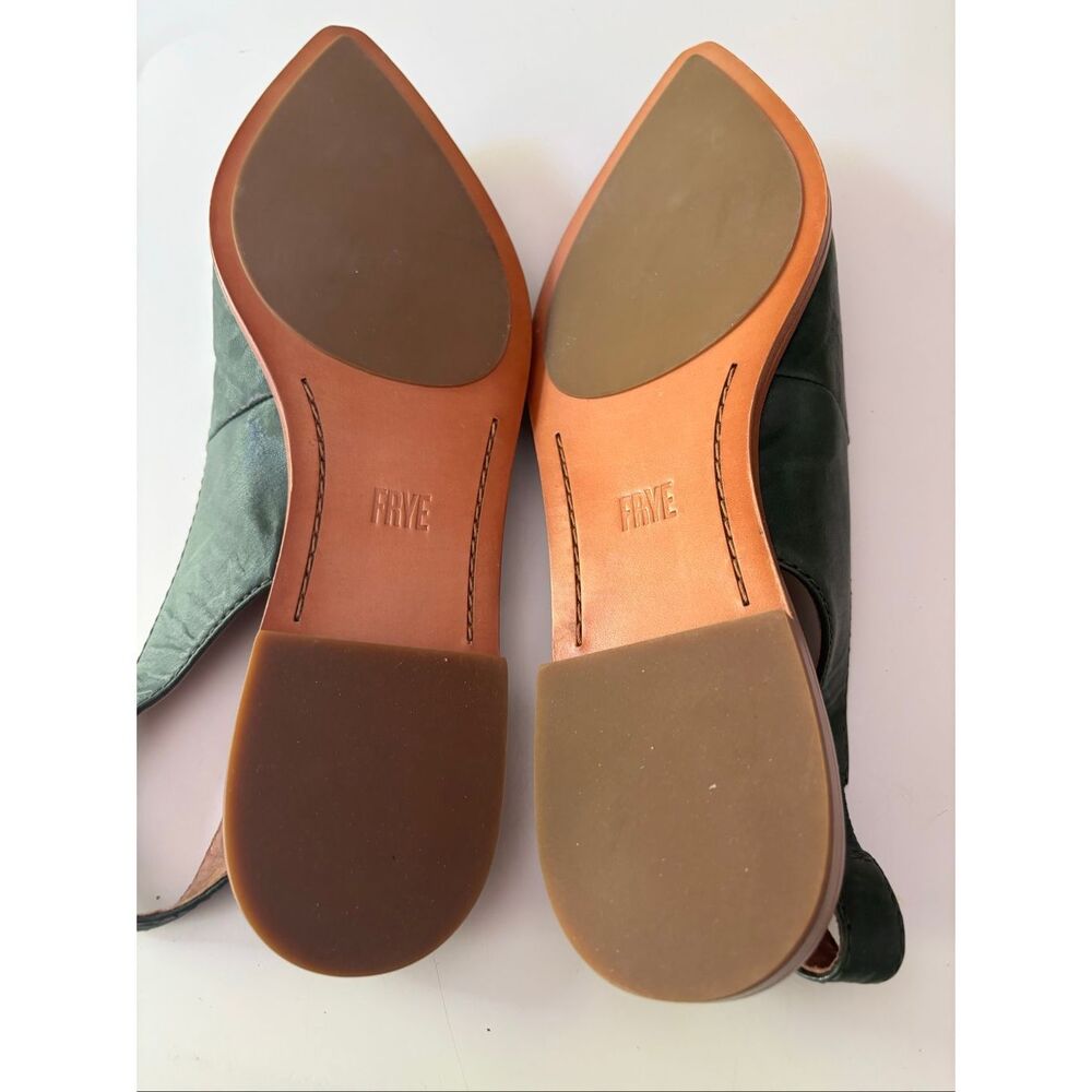 Frye Green Leather Slingback Flats - Picture 4 of 5
